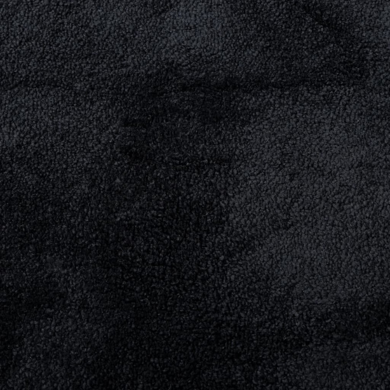 Produktbild för Matta OVIEDO kort lugg svart Ø 160 cm