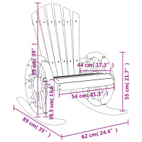 Produktbild för Gungstol adirondack massivt granträ