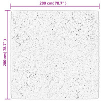 Produktbild för Matta OVIEDO kort lugg beige 200x200 cm