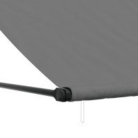 Produktbild för Markis infällbar antracit 400x150 cm tyg och stål