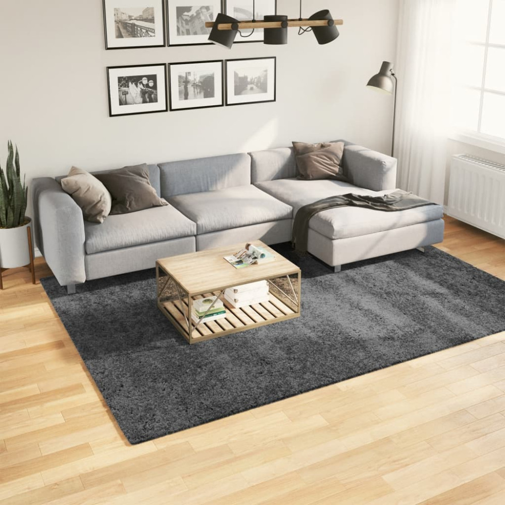 Produktbild för Matta OVIEDO kort lugg antracit 200x280 cm