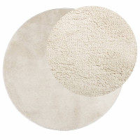 Produktbild för Matta OVIEDO kort lugg beige Ø 80 cm