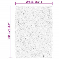 Produktbild för Matta OVIEDO kort lugg gräddvit 200x280 cm