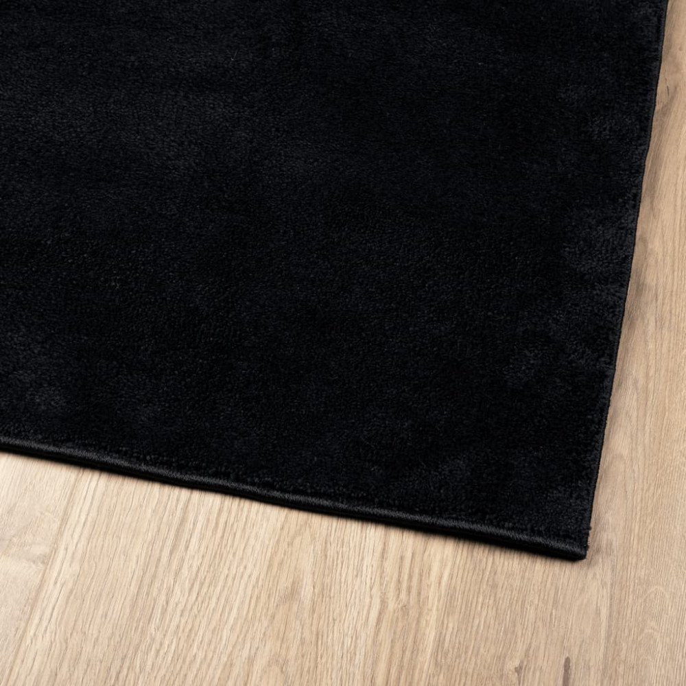 Produktbild för Matta OVIEDO kort lugg svart 240x240 cm