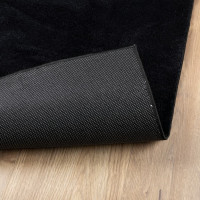 Produktbild för Matta OVIEDO kort lugg svart 240x240 cm