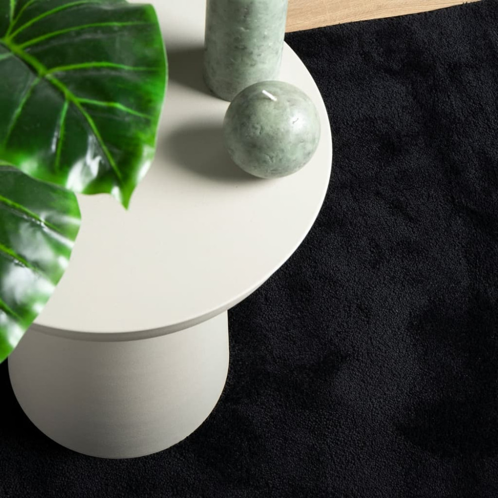 Produktbild för Matta OVIEDO kort lugg svart 240x240 cm