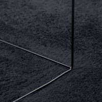 Produktbild för Matta OVIEDO kort lugg svart 240x240 cm