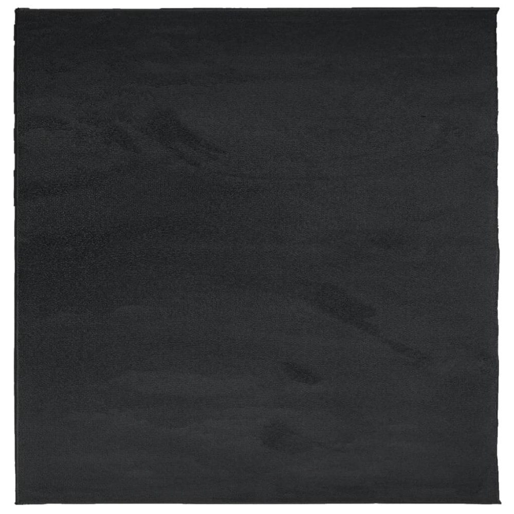 Produktbild för Matta OVIEDO kort lugg svart 240x240 cm