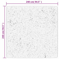 Produktbild för Matta OVIEDO kort lugg svart 240x240 cm