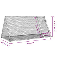 Produktbild för Kaninbur silver 200x105x91 cm galvaniserat stål