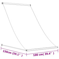 Produktbild för Infällbar markis antracit 100x150 cm tyg och stål