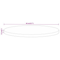 Produktbild för Bordsskiva Ø 40x2,5 cm rund massivt mangoträ