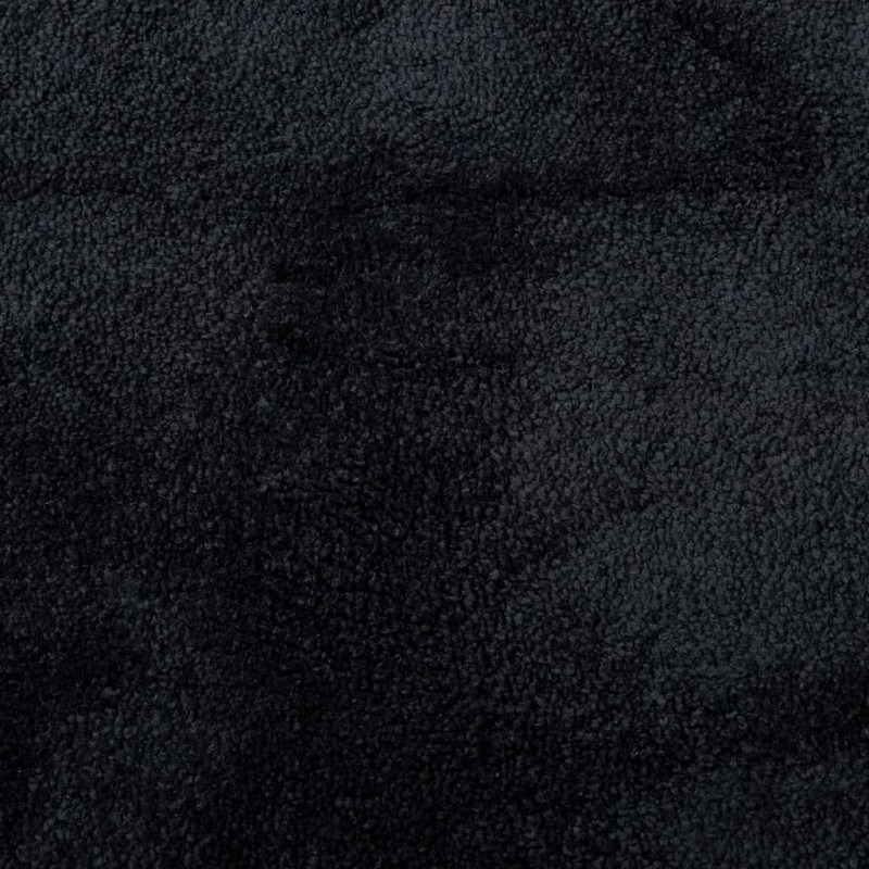 Produktbild för Matta OVIEDO kort lugg svart Ø 120 cm