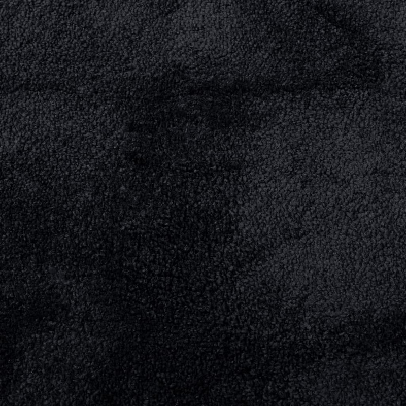 Produktbild för Matta OVIEDO kort lugg svart Ø 80 cm