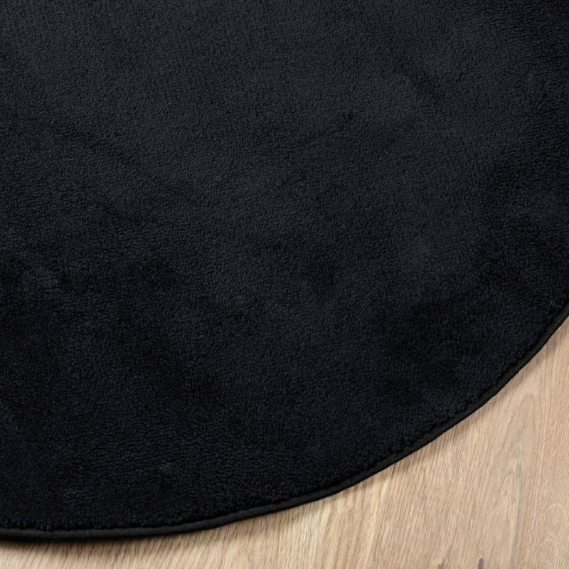 Produktbild för Matta OVIEDO kort lugg svart Ø 280 cm