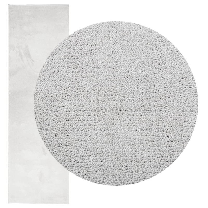 Produktbild för Matta OVIEDO kort lugg grå 80x250 cm
