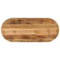 Produktbild för Bordsskiva 140x60x2,5 cm oval massivt grovt mangoträ