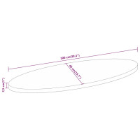 Produktbild för Bordsskiva 100x40x2,5 cm oval massivt akaciaträ