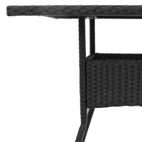 Produktbild för Trädgårdsbord med akaciaträ svart 80x80x75 cm konstrotting