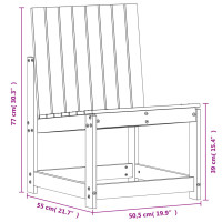 Produktbild för Trädgårdsstol 50,5x55x77 cm massiv furu