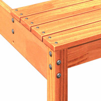 Miniatyr av produktbild för Picknickbord vaxad brun 160x134x75 cm massivt trä