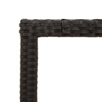 Miniatyr av produktbild för Trädgårdsbord med akaciaträ svart 150x90x75 cm konstrotting