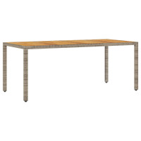 Produktbild för Trädgårdsbord med akaciaträ grå 190x90x75 cm konstrotting