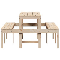 Miniatyr av produktbild för Picknickbord 160x134x75 cm massivt trä