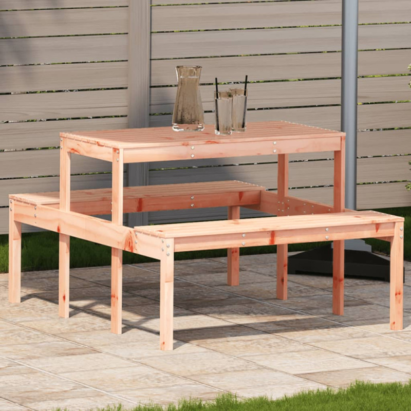 Produktbild för Picknickbord 110x134x75 cm massivt douglasträ