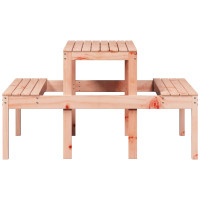 Miniatyr av produktbild för Picknickbord 110x134x75 cm massivt douglasträ