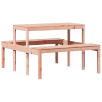 Miniatyr av produktbild för Picknickbord 110x134x75 cm massivt douglasträ