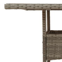 Produktbild för Trädgårdsbord med akaciaträ grå 80x80x75 cm konstrotting