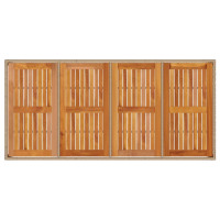 Miniatyr av produktbild för Trädgårdsbord beige 190x90x75 cm konstrotting akaciaträ