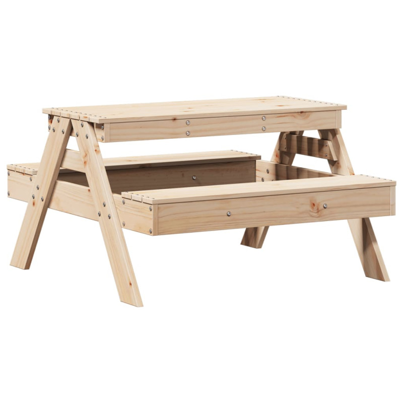 Produktbild för Picknickbord för barn 88x97x52 cm massiv furu