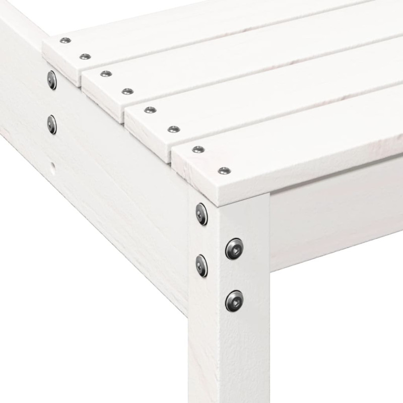 Produktbild för Picknickbord vit 160x134x75 cm massivt trä
