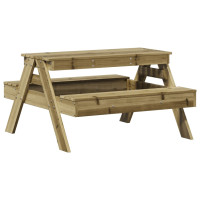 Produktbild för Picknickbord för barn 88x97x52 cm massiv impregnerad furu