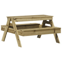 Produktbild för Picknickbord för barn 88x97x52 cm massiv impregnerad furu