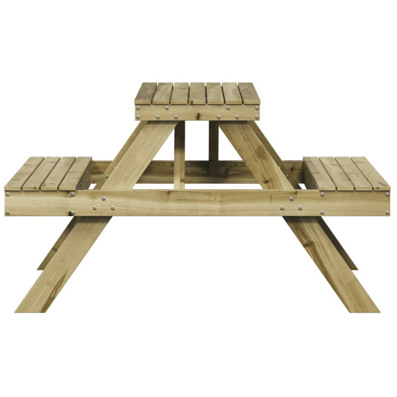 Produktbild för Picknickbord 105x134x75 cm impregnerad furu