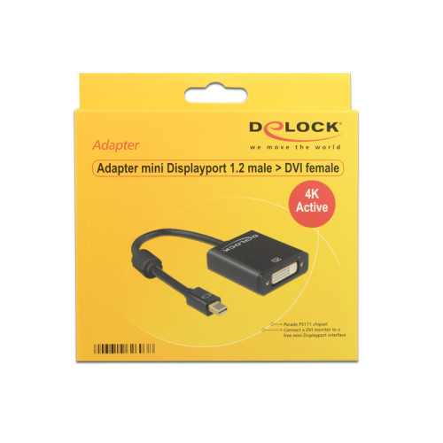 DeLOCK DeLOCK 62603 videokabeladapter 0,2 m Mini DisplayPort DVI-I Svart