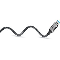 Produktbild för Goobay 70498 kabelomvandlare (hane/hona) USB A RJ-45 Svart, Silver