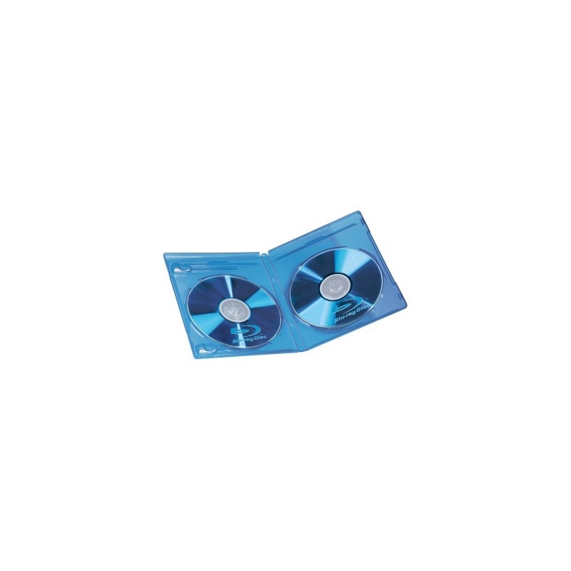 Produktbild för Hama Blu-ray Disc Double Jewel Case, 3 pcs./pack, blue 2 diskar Blå