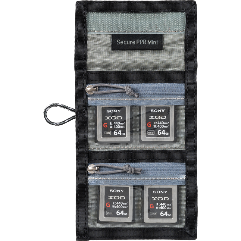 Produktbild för Think Tank Secure Pocket Rocket Mini (Wallet with Strap: holds 4 CF/CFe or 6 SD/microSD) Slate Black