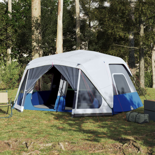vidaXL Campingtält med LEDs 10 personer ljusblå