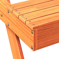 Miniatyr av produktbild för Picknickbord vaxad brun 105x134x75 cm massivt trä