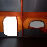 Miniatyr av produktbild för Campingtält 9 personer grå orange vattentätt