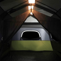 Miniatyr av produktbild för Campingtält med LEDs 9 personer ljusgrön
