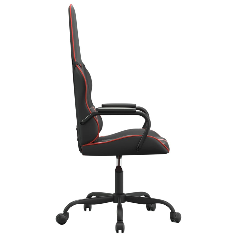 Produktbild för Gamingstol svart och röd konstläder