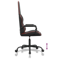 Produktbild för Gamingstol svart och röd konstläder