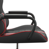 Produktbild för Gamingstol svart och röd konstläder