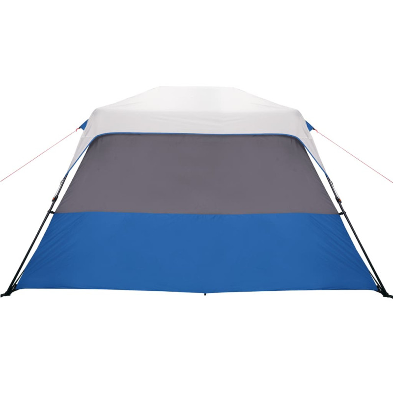 Produktbild för Campingtält med LEDs 6 personer ljusblå